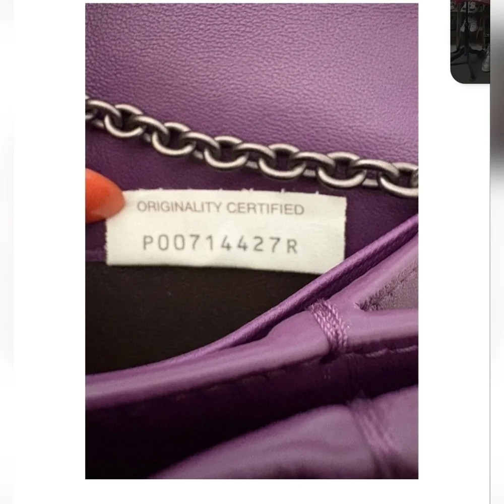 24HR FLASH Sale--Bottega Veneta Intrecciato Wallet on‎ Chain – Purple EUC